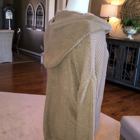 Oversized front zipper knitted hoodie sweater - Picture 12 of 16